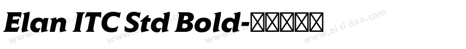 Elan ITC Std Bold字体转换